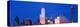 Panoramic View of Dallas, Tx Skyline at Night with Reunion Tower-null-Stretched Canvas