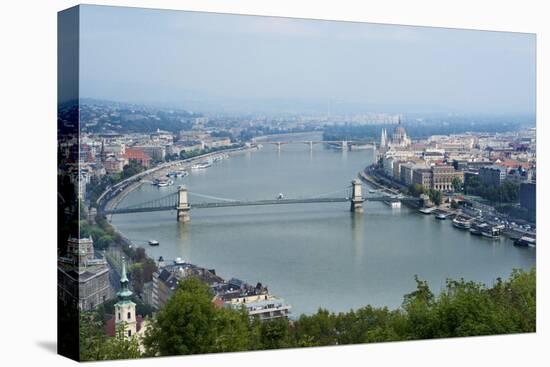 Panoramic View of Danube River and the Buda and Pest Sides of the City from the Citadel-Kimberly Walker-Premier Image Canvas