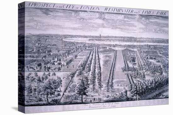 Panoramic View of London, 1720-Johannes Kip-Premier Image Canvas