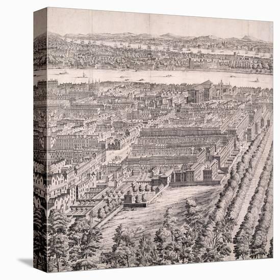 Panoramic View of London, 1720-Johannes Kip-Premier Image Canvas