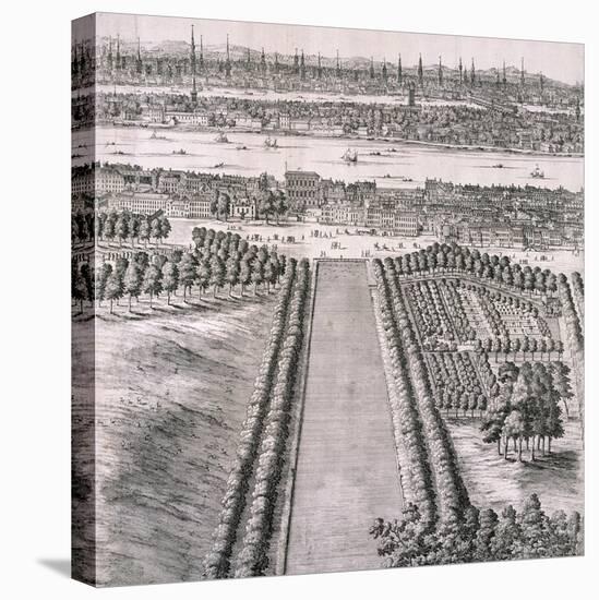 Panoramic View of London, 1720-Johannes Kip-Premier Image Canvas