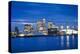 Panoramic View of London Skyline over the River Thames Featuring Canary Wharf-Ian Egner-Premier Image Canvas