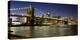 Panoramic view of Lower Manhattan at dusk, NYC-Michel Setboun-Stretched Canvas