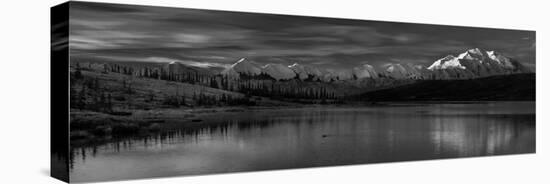 Panoramic view of Mount Denali, previously known as McKinley from Wonder Lake, Denali National P...-null-Premier Image Canvas
