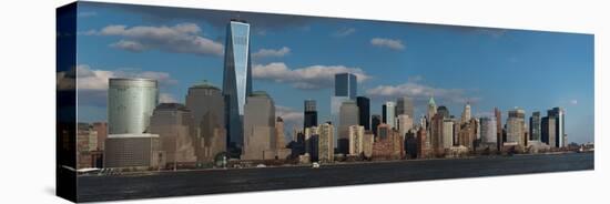 Panoramic View of New York City Skyline on Water Featuring One World Trade Center (1Wtc)-null-Stretched Canvas