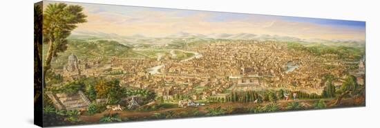 Panoramic View of Rome from the Janiculum Hill, 1800-25-Antonio Testa-Premier Image Canvas
