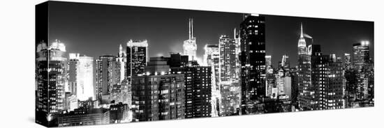 Panoramic View of Skyscrapers of Times Square and 42nd Street at Night-Philippe Hugonnard-Premier Image Canvas