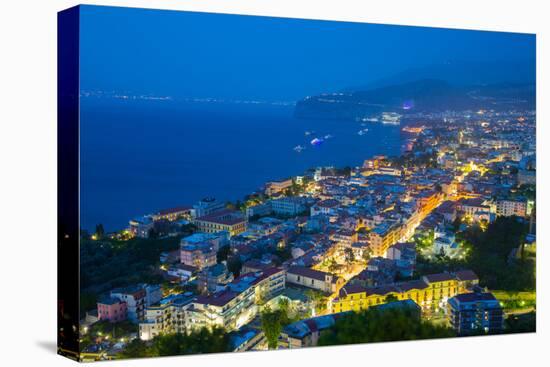 Panoramic View of Sorrento at Night, Sorrento, Amalfi Coast, UNESCO World Heritage Site, Campania-Frank Fell-Premier Image Canvas