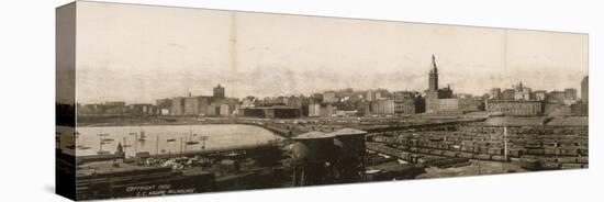 Panoramic View of the Port of Chicago-null-Premier Image Canvas