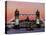 Panoramic view of Tower Bridge framing St. Paul's Cathedral, London, England-Charles Bowman-Premier Image Canvas