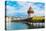 Panoramic View of Wooden Chapel Bridge and Old Town of Lucerne, Switzerland-TheYok-Premier Image Canvas