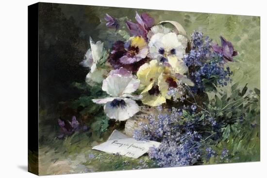 Pansies and Forget Me Not-Albert Tibulle de Furcy Lavault-Premier Image Canvas