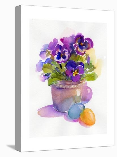 Pansies with Easter Eggs, 2014-John Keeling-Premier Image Canvas