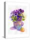 Pansies with Easter Eggs, 2014-John Keeling-Premier Image Canvas