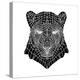 Panther Head Mesh-Lisa Kroll-Stretched Canvas