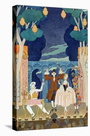 Pantomime Stage, Illustration for "Fetes Galantes" by Paul Verlaine 1924-Georges Barbier-Premier Image Canvas