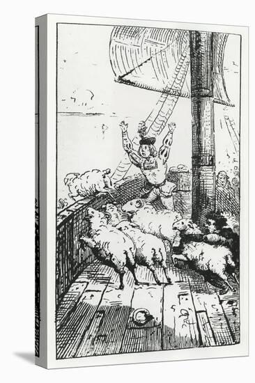 Panurge's Sheep from 'Gargantua and Pantagruel', by François Rabelais-null-Premier Image Canvas