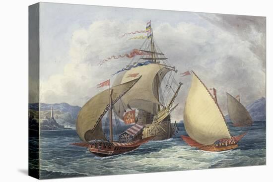 Papal Galleys and Ships of War, c.1850-Charles Hamilton Smith-Premier Image Canvas