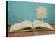 Paper Cut of Children Play on Old Book-jannoon028-Premier Image Canvas