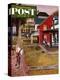 "Paperboy" Saturday Evening Post Cover, April 14, 1951-John Falter-Premier Image Canvas