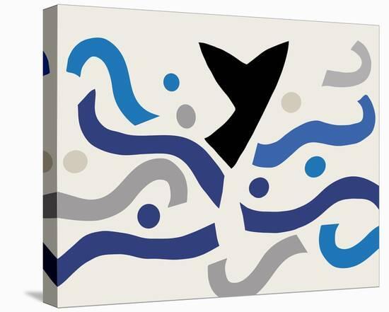 Papercut Ocean - Tail-Mark Chandon-Stretched Canvas