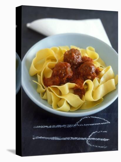 Pappardelle with Meatballs and Tomato Sauce-Jean Cazals-Premier Image Canvas