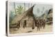 Papua New Guinea: Village Scene in the North-East of the Island-Wilhelm Kuhnert-Stretched Canvas