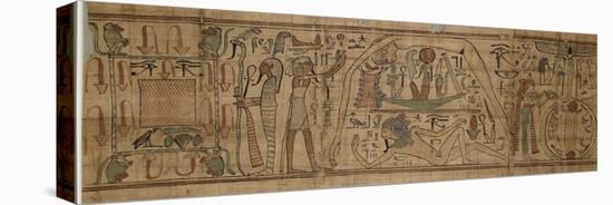 Papyrus mythologique de Neskapashouty, scribe comptable des grains du grenier d'Amon-null-Premier Image Canvas