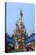Parade in the Main Street U.S.A. with Castle of Sleeping Beauty, Disneyland Park Paris-null-Stretched Canvas