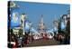 Parade in the Main Street U.S.A. with Sleeping Beauty's Castle, Disneyland Resort Paris-null-Stretched Canvas