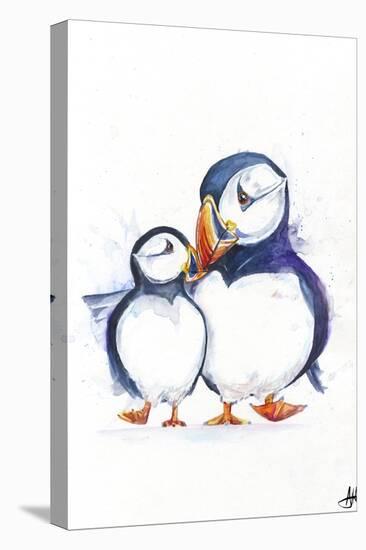 Parading Puffins (Signed)-Marc Allante-Premier Image Canvas