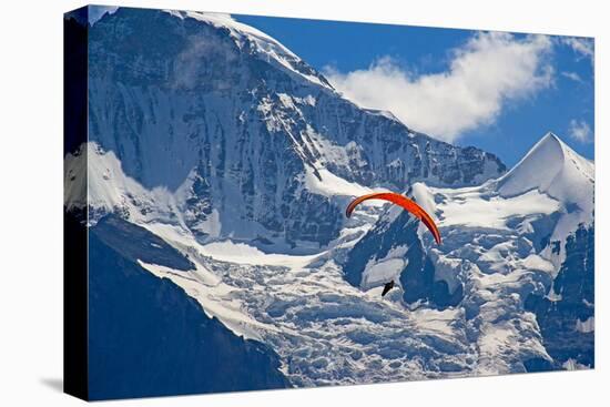 Paragliding in Swiss Alps Jungfrau Region, Switzerland-swisshippo-Premier Image Canvas