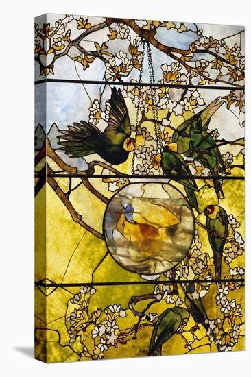 Parakeets and Gold Fish Bowl, 1893-Louis Comfort Tiffany-Premier Image Canvas