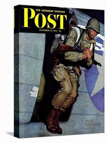 "Paratrooper," Saturday Evening Post Cover, September 12, 1942-Mead Schaeffer-Premier Image Canvas