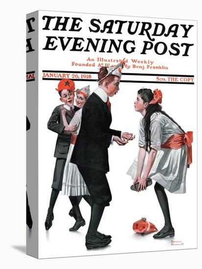 "Pardon Me" Saturday Evening Post Cover, January 26,1918-Norman Rockwell-Premier Image Canvas