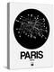 Paris Black Subway Map-NaxArt-Stretched Canvas