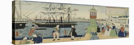 Paris, capitale de la France (triptyque)-Utagawa Yoshitora-Premier Image Canvas