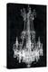 Paris Chandelier on Black 1-Morgan Yamada-Stretched Canvas