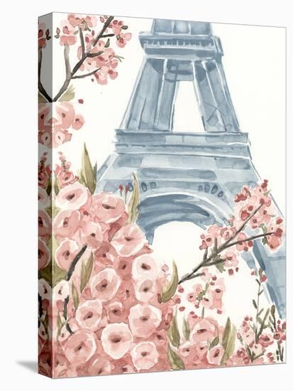 Paris Cherry Blossoms I-Annie Warren-Stretched Canvas