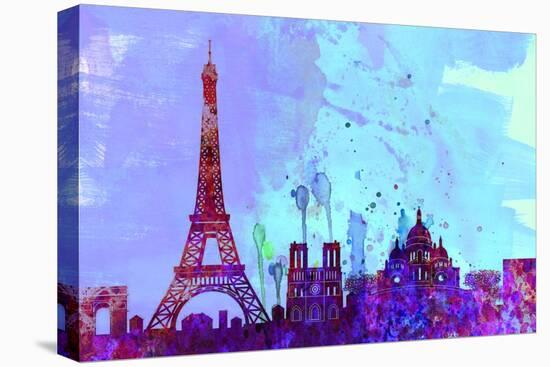 Paris City Skyline-NaxArt-Stretched Canvas