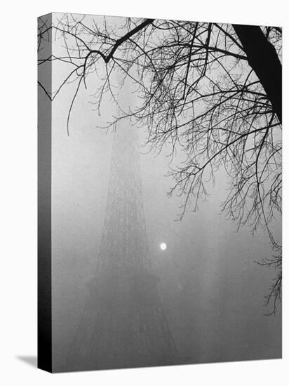 Paris Fog with Eiffel Tower Faintly Seen-Thomas D^ Mcavoy-Premier Image Canvas