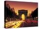 Paris, France, Arc De Triomphe at Night-Peter Adams-Premier Image Canvas
