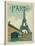 Paris, France (Eiffel Tower Blue Sky)-Anderson Design Group-Stretched Canvas