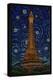 Paris, France - Eiffel Tower Mosaic-Lantern Press-Stretched Canvas