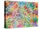 Paris France Street Map-Tompsett Michael-Stretched Canvas