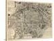 Paris, France, Vintage Map-null-Premier Image Canvas