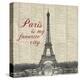 Paris is my Favorite City-Michael Marcon-Stretched Canvas