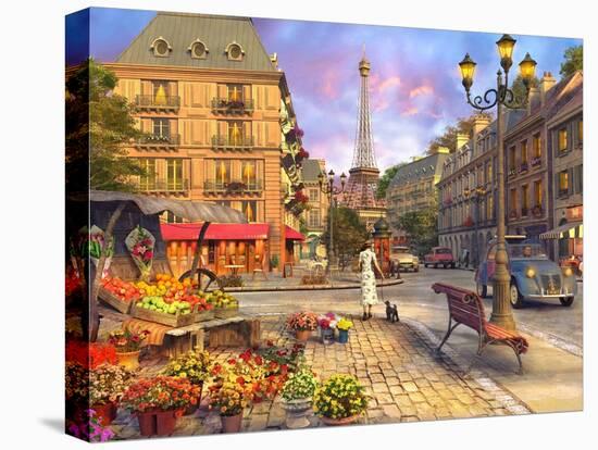 Paris Life (Variant 1)-Dominic Davison-Stretched Canvas