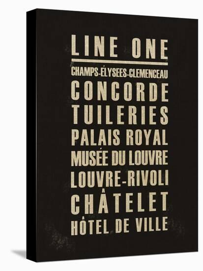 Paris Line One-Devon Ross-Stretched Canvas