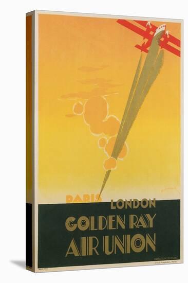 Paris London Golden Ray Air Union Poster-null-Premier Image Canvas
